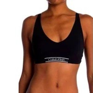 New Calvin Klein lightly lined bralette Black